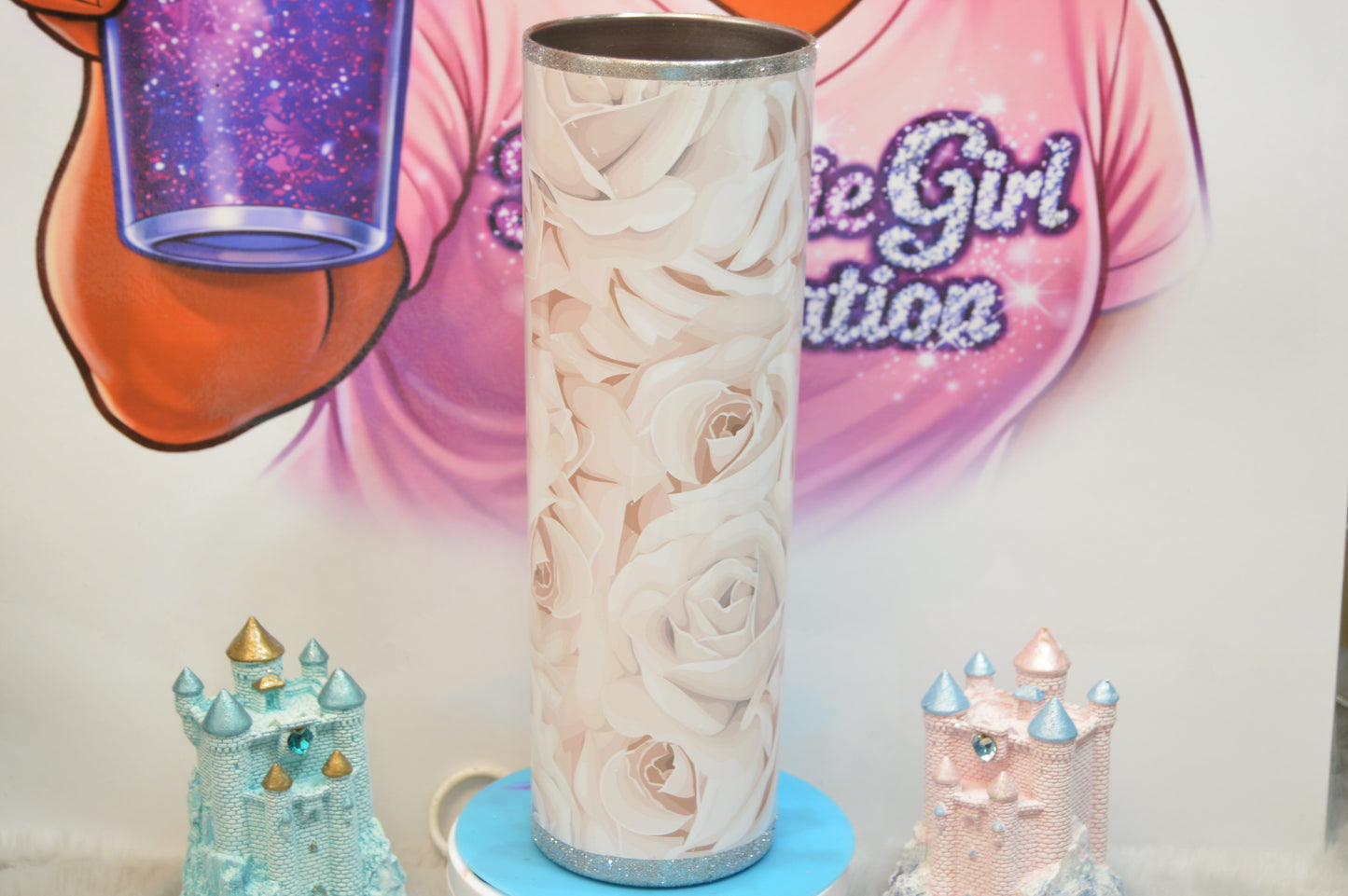 30oz-White Roses